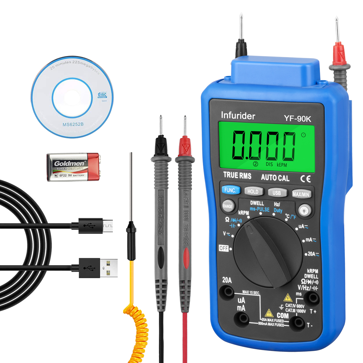 Logic Analyzer Usb - HoldPeak HP-90K Engine Analyzer Tester Auto