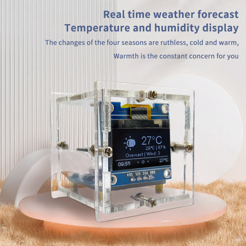 ESP8266 Mini Weather Clock Kit - Diy Electronics Project Kit recension och pris