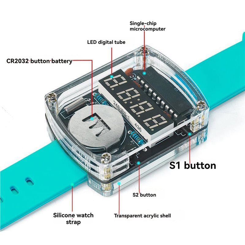 2X DIY Watch LED Watch Electro - Diy Electronics Project Kit recension och pris