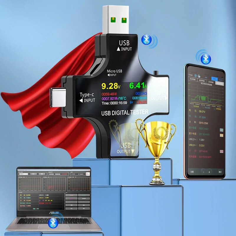 USB Tester DC Type-C PD Digita - Logic Analyzer Usb recension och pris