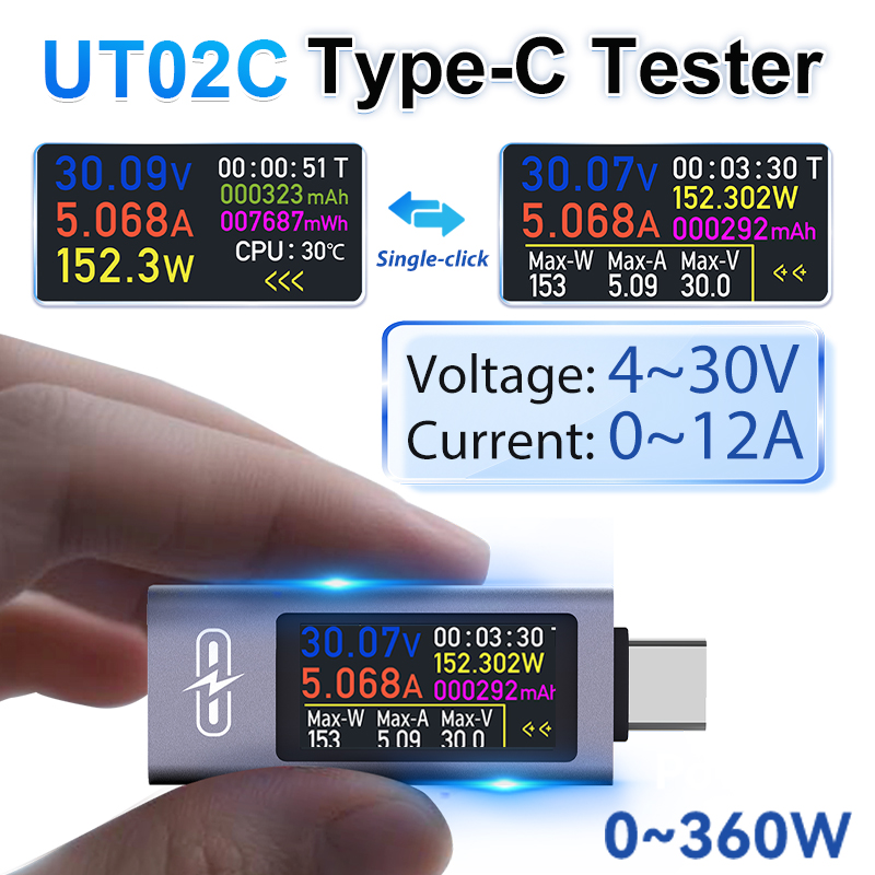 UT02C USB Color Screen Type-C  - Logic Analyzer Usb recension och pris